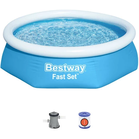 Bestway Fast Set Piscine Avec Pompe à Filtre 244 X 61cm - Blauw 7 Bestway Fast Set Piscine Avec Pompe à Filtre 244 X 61cm - Blauw – Image 5