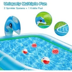 BENOBBY KIDS Coussin Anti-éclaboussures Pour Bébé Pour Enfants, Arroseur Gonflable Pour Jeux En Plein Air Pour Enfants, 65 Pouces -Piscine Soldes Boutique 56069924 3