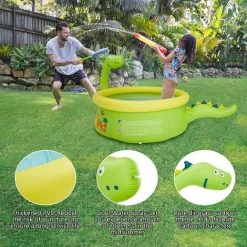 BENOBBY KIDS Centre De Jeu Gonflable Dinosaure, Piscine Pour Bébé, Arroseur De Piscine Pour Enfants, Piscine Pour Enfants Adultes Tout-petit Bébé, Centre De Jeux Aquatiques D'été Pour Filles Garçons Intérieur Et Extérieur, 3 Ans Et Plus, 1 Pièce -Piscine Soldes Boutique 56069934 4