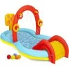 BENOBBY KIDS Centre De Jeu Gonflable Pour Enfants à Partir De 2 Ans, 88'' X 48'' X 41'' Kids Toddler Kiddie Pool Avec Toboggan, Arroseur, Jeux De Lancer D'anneaux Pour Jardin, Jardin, Parc Aquatique, 1pc -Piscine Soldes Boutique 56070876 1