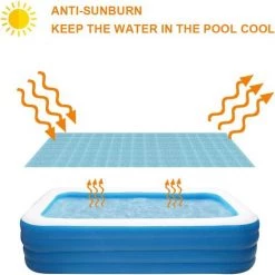 BENOBBY KIDS Couverture De Piscine Rectangulaire Pour Centres De Natation Couverture De Piscine Solaire, Tapis De Protection Pour Piscine Hors Sol, Diamètre Anti-poussière, Ensemble Facile Et Piscines à Cadre, étanche, Anti-poussière Et Anti-pluie Pour Piscine Gonflab 9 BENOBBY KIDS Couverture De Piscine Rectangulaire Pour Centres De Natation Couverture De Piscine Solaire, Tapis De Protection Pour Piscine Hors Sol, Diamètre Anti-poussière, Ensemble Facile Et Piscines à Cadre, étanche, Anti-poussière Et Anti-pluie Pour Piscine Gonflab -Piscine Soldes Boutique 56070983 3