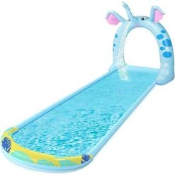 BENOBBY KIDS Jouet Aquatique Slip And Slide Avec Arroseur, Toboggan Aquatique De 16 Pieds Pour Le Jardin Des Enfants, Toboggan Extérieur Slip N Slide, Toboggan Aquatique Gonflable Pour Enfants Garçons Filles à Partir De 3 Ans, 1 Pièce