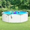 VidaXL Piscine Ronde Avec Parois En Acier 460x120 Cm Blanc -Piscine Soldes Boutique 56082247 1