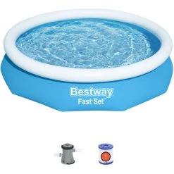 Bestway Fast Set Piscine Avec Pompe à Filtre 305 X 66cm - Blauw -Piscine Soldes Boutique 56325329 5