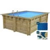 HABITAT ET JARDIN Piscine Bois Rectangle " Caimans " - 4.10 X 3.00 X 1.24 M + Bâche à Bulles 180 µ - Bâche Hiver 280 G/m² 2 HABITAT ET JARDIN Piscine Bois Rectangle " Caimans " - 4.10 X 3.00 X 1.24 M + Bâche à Bulles 180 µ - Bâche Hiver 280 G/m² -Piscine Soldes Boutique 56369910 1