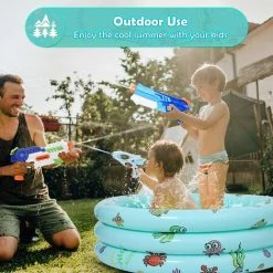 DECKON Piscine Gonflable 3 Anneaux, Pataugeoire Gonflable Ronde Baignoire Gonflable Piscine Pour Enfants Intérieur Et Exterieur Rose100 Cm * 33 Cm -Piscine Soldes Boutique 56382768 4