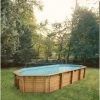 UBBINK Piscine Bois Ocea 860x470x130 Liner Bleu