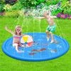 DONTODENT Splash Pad - Tapis D'arrosage Pour Enfants Et Chiens Pour Jeux D'extérieur Arroseur D'eau D'été - Jeu De Jouets De Jardin - Jaune 1 Mètre