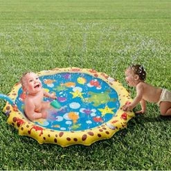 DONTODENT Splash Pad - Tapis D'arrosage Pour Enfants Et Chiens Pour Jeux D'extérieur Arroseur D'eau D'été - Jeu De Jouets De Jardin - Jaune 1,7 Mètres 9 DONTODENT Splash Pad - Tapis D'arrosage Pour Enfants Et Chiens Pour Jeux D'extérieur Arroseur D'eau D'été - Jeu De Jouets De Jardin - Jaune 1,7 Mètres -Piscine Soldes Boutique 56762006 4