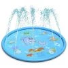DONTODENT Splash Pad - Tapis D'arrosage Pour Enfants Et Chiens Pour Jeux D'extérieur Arroseur D'eau D'été - Jeu De Jouets De Jardin - Lettres Bleues De 1,7 M -Piscine Soldes Boutique 56762010 1