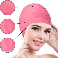 BENOBBY KIDS Bonnet De Bain Rose, Bonnet De Bain Protection Auditive 3D Femme, Homme, Adulte Unisexe, Enfant, Adolescent, Bonnet De Bain En Silicone étanche Pour Cheveux Longs/courts, Dreadlocks, Extensions De Cheveux, Tresses -Piscine Soldes Boutique 56862044 3