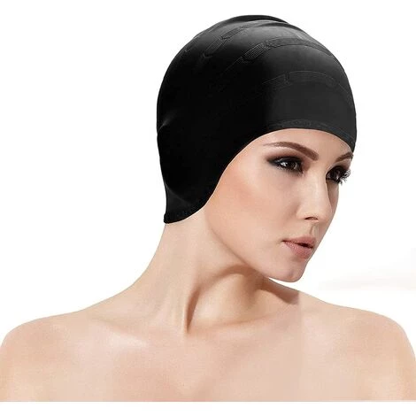 BENOBBY KIDS Bonnet De Bain Noir, Bonnet De Bain Protection Auditive 3D Femme, Homme, Adulte Unisexe, Enfants, Adolescents, Bonnet De Bain étanche En Silicone Pour Cheveux Longs/courts, Dreadlocks, Extensions De Cheveux, Tresses 4 BENOBBY KIDS Bonnet De Bain Noir, Bonnet De Bain Protection Auditive 3D Femme, Homme, Adulte Unisexe, Enfants, Adolescents, Bonnet De Bain étanche En Silicone Pour Cheveux Longs/courts, Dreadlocks, Extensions De Cheveux, Tresses – Image 2