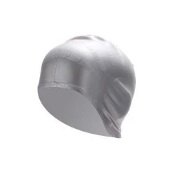 BENOBBY KIDS Bonnet De Bain Argenté, Bonnet De Bain Protection Auditive 3D Femme, Homme, Adulte Unisexe, Enfants, Adolescents, Bonnet De Bain étanche En Silicone Pour Cheveux Longs/courts, Dreadlocks, Extensions De Cheveux, Tresses