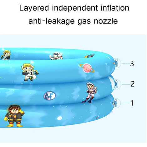 DMTOOL Piscine Gonflable Baignoire De Natation Ronde PVC Enfant Jouet Eté Plage Jardin-TYPE A 110CM 4 DMTOOL Piscine Gonflable Baignoire De Natation Ronde PVC Enfant Jouet Eté Plage Jardin-TYPE A 110CM – Image 2