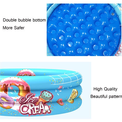 DMTOOL Piscine Gonflable Baignoire De Natation Ronde PVC Enfant Jouet Eté Plage Jardin-TYPE A 110CM 5 DMTOOL Piscine Gonflable Baignoire De Natation Ronde PVC Enfant Jouet Eté Plage Jardin-TYPE A 110CM – Image 3