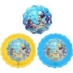 DMTOOL Piscine Gonflable Arroseur Jeux De L'eau D'éclaboussure Enfant Jouet L'amusement Tapis Extérieur Jardin-BLEU 160CM -Piscine Soldes Boutique 57055543 4