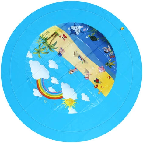 DMTOOL 170cm Piscine Gonflable Tapis D'arroseuse Jeu D'eau D'éclaboussure Enfant Jouet Jeux De Plage Jardin Extérieur-TYPE B 4 DMTOOL 170cm Piscine Gonflable Tapis D'arroseuse Jeu D'eau D'éclaboussure Enfant Jouet Jeux De Plage Jardin Extérieur-TYPE B – Image 2