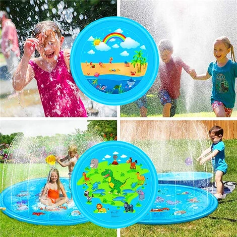 DMTOOL 170cm Piscine Gonflable Tapis D'arroseuse Jeu D'eau D'éclaboussure Enfant Jouet Jeux De Plage Jardin Extérieur-TYPE B 5 DMTOOL 170cm Piscine Gonflable Tapis D'arroseuse Jeu D'eau D'éclaboussure Enfant Jouet Jeux De Plage Jardin Extérieur-TYPE B – Image 3