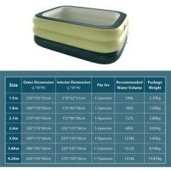 ASUPERMALL Piscine Gonflable Pour Jardin Extérieur, Piscine De 1,5 M - 1,5 M -Piscine Soldes Boutique 57126620 4