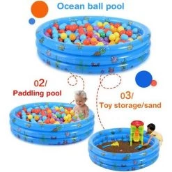HKLFFJA Piscine Gonflable Ronde Pour Enfant -Piscine Soldes Boutique 57144064 3
