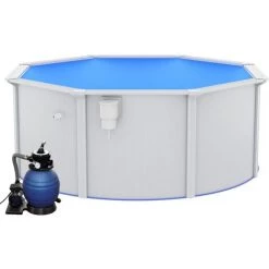 VidaXL Piscine Avec Pompe Filtrante à Sable 300x120 Cm 8 VidaXL Piscine Avec Pompe Filtrante à Sable 300x120 Cm -Piscine Soldes Boutique 57207223 2