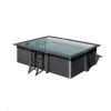 Gré Piscine Hors Sol Rectangle En Composite - 4,66m X 3,26m X H: 1,24m