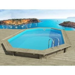 HABITAT ET JARDIN Piscine Bois " Bahia " - 4.86 X 3.36 X 1.30 M