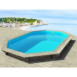 HABITAT ET JARDIN Piscine Bois " Bora " 5.86 X 3.86 X 1.30 M