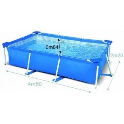 Piscine Tubulaire Intex Metal Frame 4,50 X 2,20 X 0,84 M + Épurateur 1,7 M³ - Bleu -Piscine Soldes Boutique 5728361 5