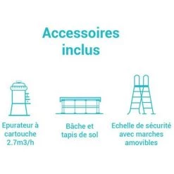 Piscine Tubulaire Metal Frame Ronde 4,57 X 1,22 M - Intex - Bleu -Piscine Soldes Boutique 5756461 3