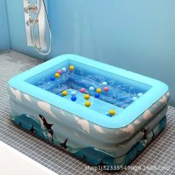 BENOBBY KIDS Pataugeoire, Pataugeoire Gonflable à 3 Anneaux, Pataugeoire Familiale Pour Enfants, Piscine Pour Bébé, Baignoire Gonflable Pour Bébé, Grande Pataugeoire Rectangulaire Pour Enfants, Pour Nager Ou Pagayer, Extérieur Et Intérieur B -Piscine Soldes Boutique 57817465 5