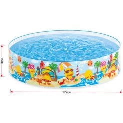 BENOBBY KIDS Pataugeoire, Piscine Pour Enfants Ocean Life, Piscine Familiale Gonflable, Pataugeoire Familiale Pour Enfants, Grandes Pataugeoires Pour Jardin, Pour Nager Ou Patauger, Extérieur Et Intérieur C