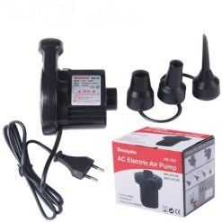 BENOBBY KIDS Pompe à Air électrique, Pompe à Air Portable à Remplissage Rapide Avec 3 Buses, 110 V AC/12 V DC, Pompes De Gonflage/dégonflage Parfaites Pour Le Camping En Plein Air, Coussins Gonflables, Matelas Pneumatiques, Bateaux, Anneau De Natation (voiture Et Mais