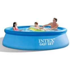 BENOBBY KIDS Pataugeoire Gonflable, Pataugeoire Familiale Pour Enfants, Grande Pataugeoire Ronde Pour Enfants Et Adultes, Piscine Familiale Gonflable Pour Jardin Pour Nager Ou Patauger, Extérieur Et Intérieur (244*61cm)