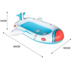BENOBBY KIDS Pataugeoire, Piscine Familiale Gonflable, Pataugeoire Familiale Pour Enfants, Piscine Pour Bébé, Pour Nager Ou Patauger, Extérieure Et Intérieure (avion) -Piscine Soldes Boutique 57817601 5