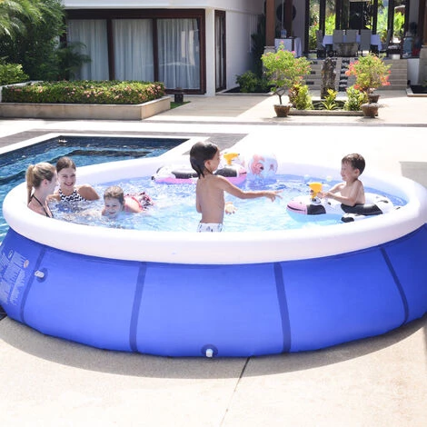 BENOBBY KIDS Pataugeoire Gonflable, Pataugeoire Familiale Pour Enfants, Grande Pataugeoire Ronde Pour Enfants Et Adultes, Piscine Familiale Gonflable Pour Jardin Pour Nager Ou Patauger, Extérieur Et Intérieur (240 Cm X 63 Cm) 4 BENOBBY KIDS Pataugeoire Gonflable, Pataugeoire Familiale Pour Enfants, Grande Pataugeoire Ronde Pour Enfants Et Adultes, Piscine Familiale Gonflable Pour Jardin Pour Nager Ou Patauger, Extérieur Et Intérieur (240 Cm X 63 Cm) – Image 2