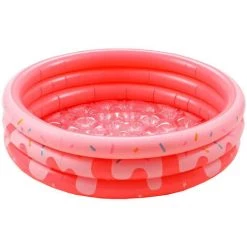 BENOBBY KIDS Piscine Gonflable Pour Bébés - Donuts Pataugeoire Pour Enfants Piscine Pour Tout-Petits Piscine Pour Bébés Piscine à Balles Gonflable Piscine Pour Bébés Pour Jardin (Rose,90cm)
