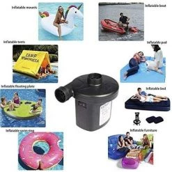 BENOBBY KIDS Pompe à Air électrique, Pompe à Air Portable à Remplissage Rapide Avec 3 Buses, 110 V AC/12 V DC, Pompes De Gonflage/dégonflage Parfaites Pour Le Camping En Plein Air, Coussins Gonflables, Matelas Pneumatiques, Bateaux, Anneau De Natation (voiture Et Mais -Piscine Soldes Boutique 57817607 4