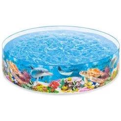 BENOBBY KIDS Pataugeoire, Piscines – Piscine Pour Enfants Piscine Pour Tout-petits Piscine Gonflable Pour Piscine Extérieure Arrière-cour Pour Enfants Adultes, Centre De Natation Pliable En PVC Durable Baignoires Familiales Piscine Pour Bébé (244 X 46 Cm)