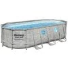 Piscine Hors Sol - BESTWAY - Power Steel SwimVista - Ovale - Motif Rotin Avec Hublots - 549 X 274 X 122 Cm -Piscine Soldes Boutique 57867003 1