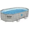 Kit Piscine Hors Sol BESTWAY - Power Steel™- 488 X 305 X 107 Cm - Ovale (Livrée Avec Filtre A Sable, Bâche, échelle Et Diff