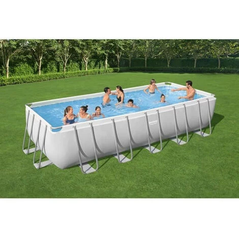 Kit Piscine Hors Sol Tubulaire BESTWAY Power Steel™ - 640 X 274 X 132 Cm - Rectangulaire (Filtre, échelle, Diffuseur, Bâche) 4 Kit Piscine Hors Sol Tubulaire BESTWAY Power Steel™ - 640 X 274 X 132 Cm - Rectangulaire (Filtre, échelle, Diffuseur, Bâche) – Image 2