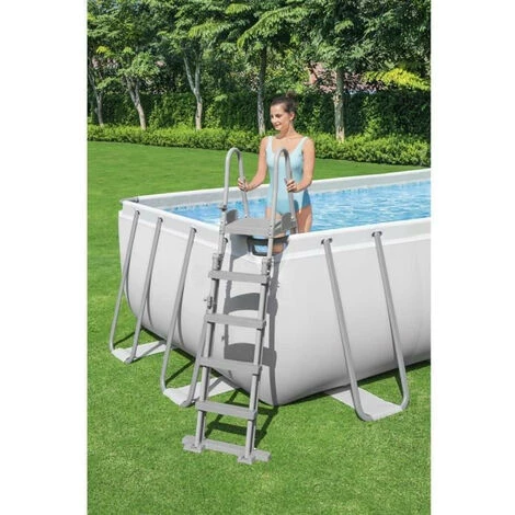 Kit Piscine Hors Sol Tubulaire BESTWAY Power Steel™ - 640 X 274 X 132 Cm - Rectangulaire (Filtre, échelle, Diffuseur, Bâche) 5 Kit Piscine Hors Sol Tubulaire BESTWAY Power Steel™ - 640 X 274 X 132 Cm - Rectangulaire (Filtre, échelle, Diffuseur, Bâche) – Image 3