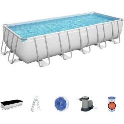 Kit Piscine Hors Sol Tubulaire BESTWAY Power Steel™ - 640 X 274 X 132 Cm - Rectangulaire (Filtre, échelle, Diffuseur, Bâche) 10 Kit Piscine Hors Sol Tubulaire BESTWAY Power Steel™ - 640 X 274 X 132 Cm - Rectangulaire (Filtre, échelle, Diffuseur, Bâche) -Piscine Soldes Boutique 57867109 4