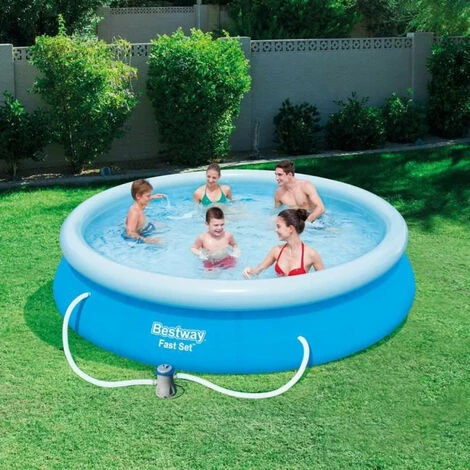 Kit Piscine Hors Sol Autoportante BESTWAY - Fast Set - 366 X 76 Cm - Ronde (Livrée Avec Une Pompe De Filtration) 4 Kit Piscine Hors Sol Autoportante BESTWAY - Fast Set - 366 X 76 Cm - Ronde (Livrée Avec Une Pompe De Filtration) – Image 2