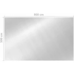 INLIFE Film Solaire De Piscine PE Rectangulaire Flottant 8x5 M Argenté -Piscine Soldes Boutique 57884646 5