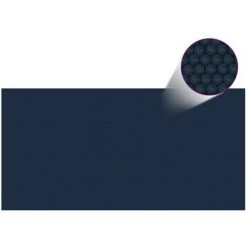 INLIFE Film Solaire De Piscine Flottant PE 1200x600 Cm Noir Et Bleu -Piscine Soldes Boutique 57884699 2