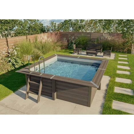 POOLCREW Piscine WPC Rhodes - Enterrable Gris 326 X Cm - Gris 3 POOLCREW Piscine WPC Rhodes - Enterrable Gris 326 X Cm - Gris