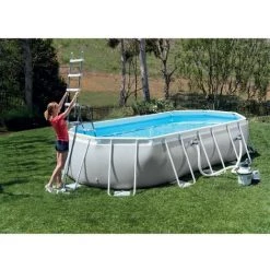 Kit Piscine Hors Sol Tubulaire INTEX - Prism Frame - 610 X 305 X 122 Cm - Ovale (Livrée Avec Une Bâche, échelle, Tapis De Sol -Piscine Soldes Boutique 57986673 3