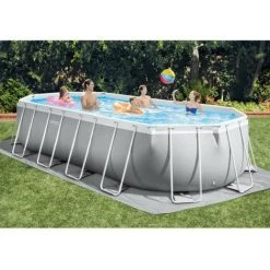 Kit Piscine Hors Sol Tubulaire INTEX - Prism Frame - 610 X 305 X 122 Cm - Ovale (Livrée Avec Une Bâche, échelle, Tapis De Sol -Piscine Soldes Boutique 57986673 4